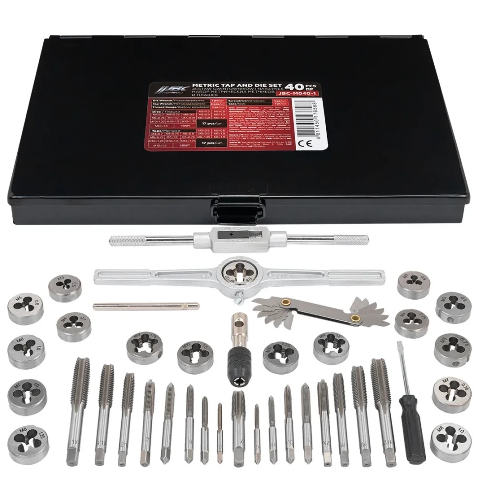 Набор метчиков и плашек метрический 40 пр. JBC-M040-1 - фото