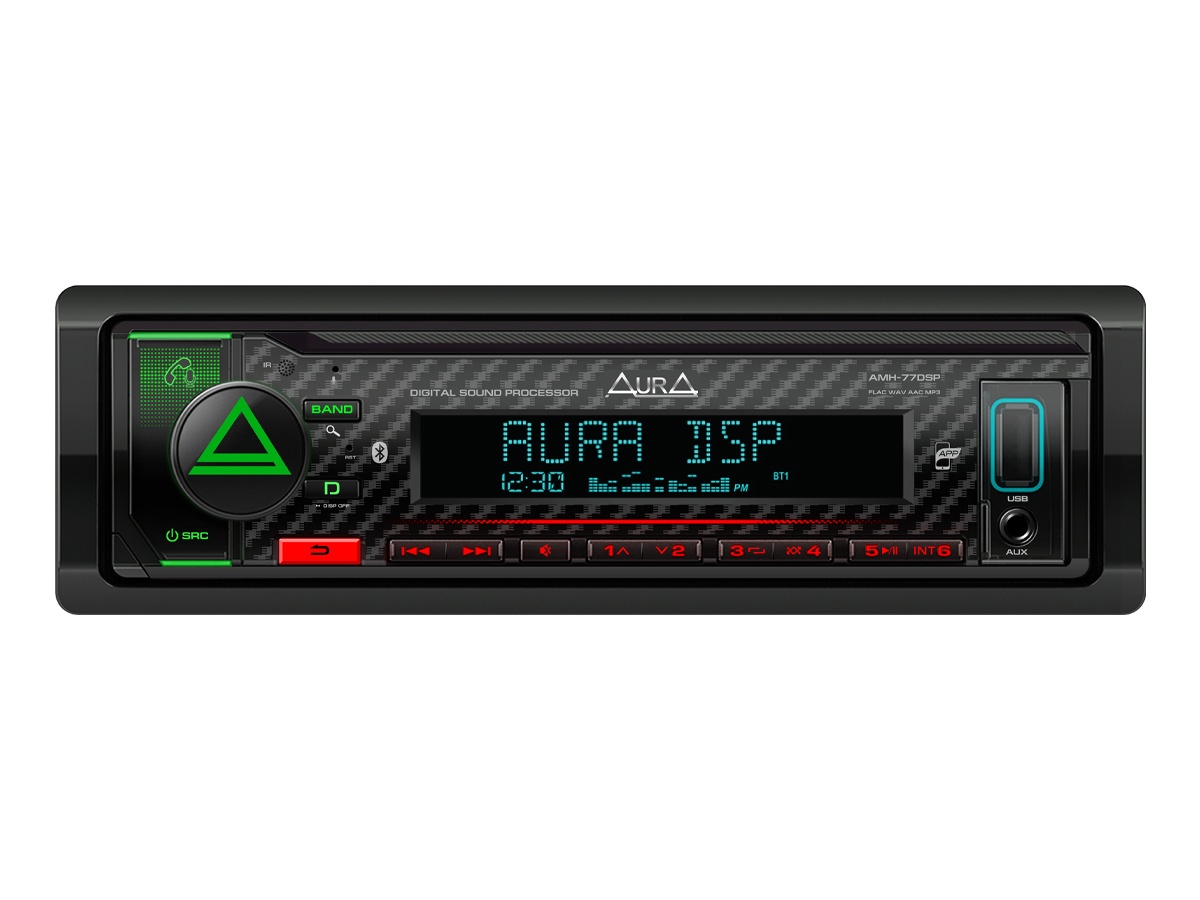 Автомобильный USB/Bluetooth ресивер AURA AMH-77DSP (2023) - фото2