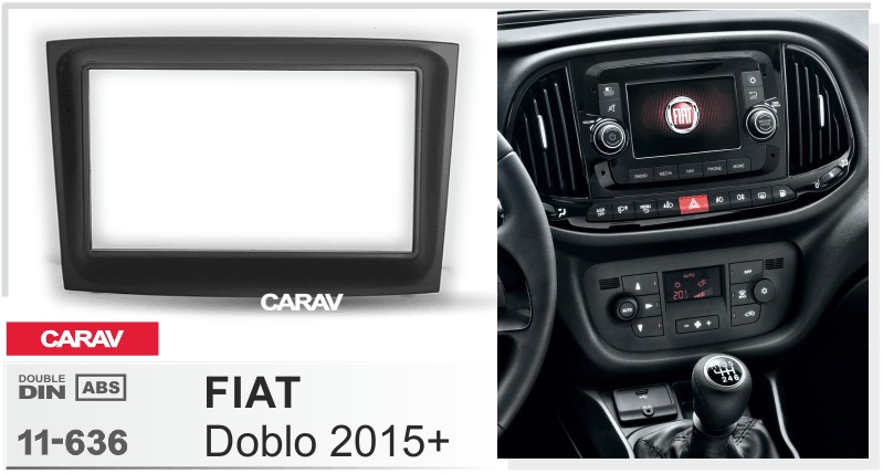 CARAV 11-636 - 2-DIN переходная рамка FIAT Doblo 2015+ - фото2