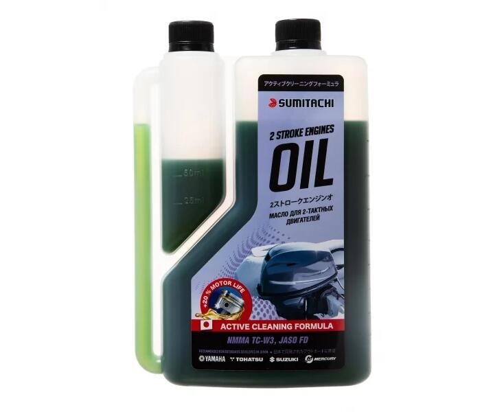 Масло моторное Sumitachi 2-STROKE ENGINES OIL TC-W3 1л с дозатором - фото2
