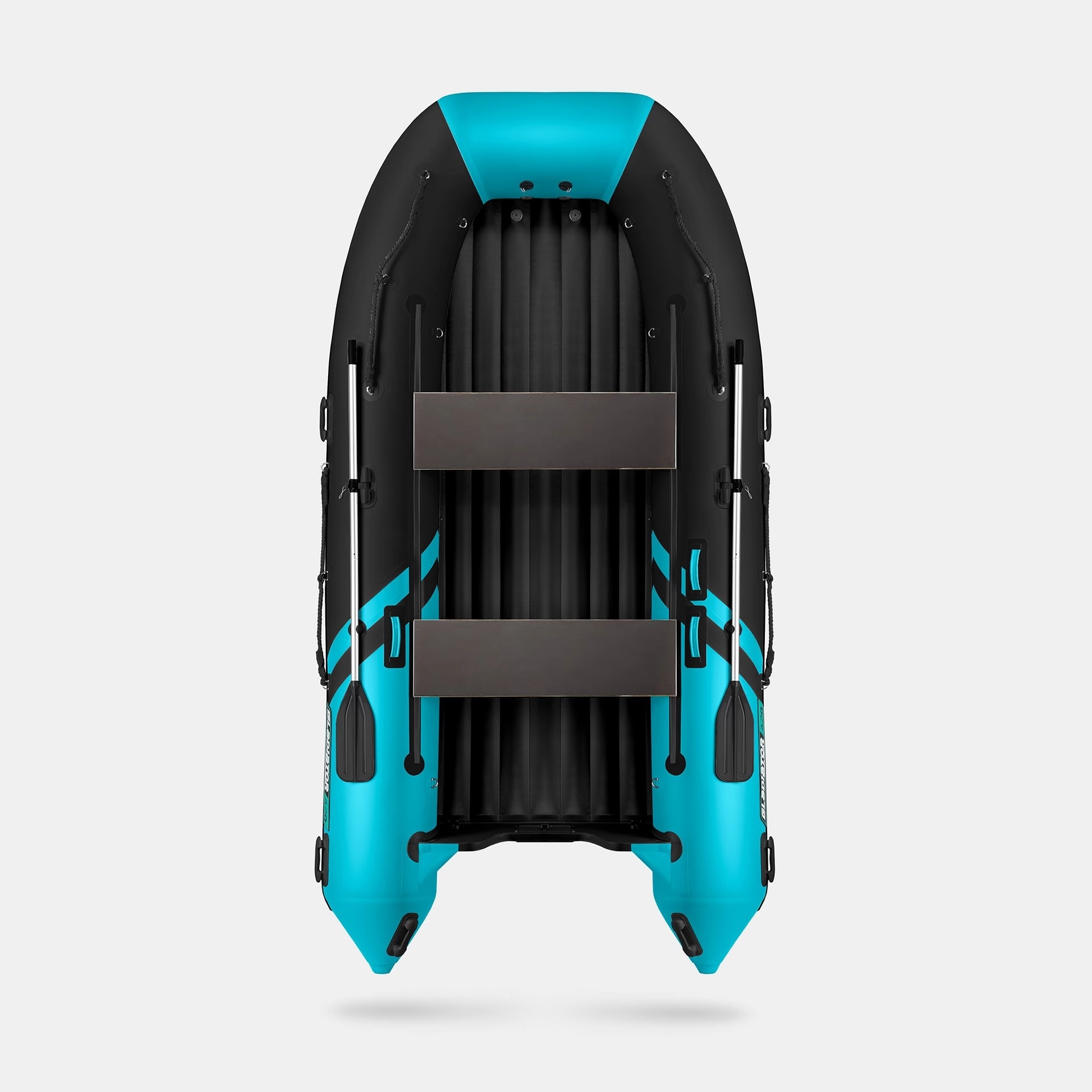 Моторно-гребная лодка GLADIATOR E420S (черно-бирюзовый)  - фото5
