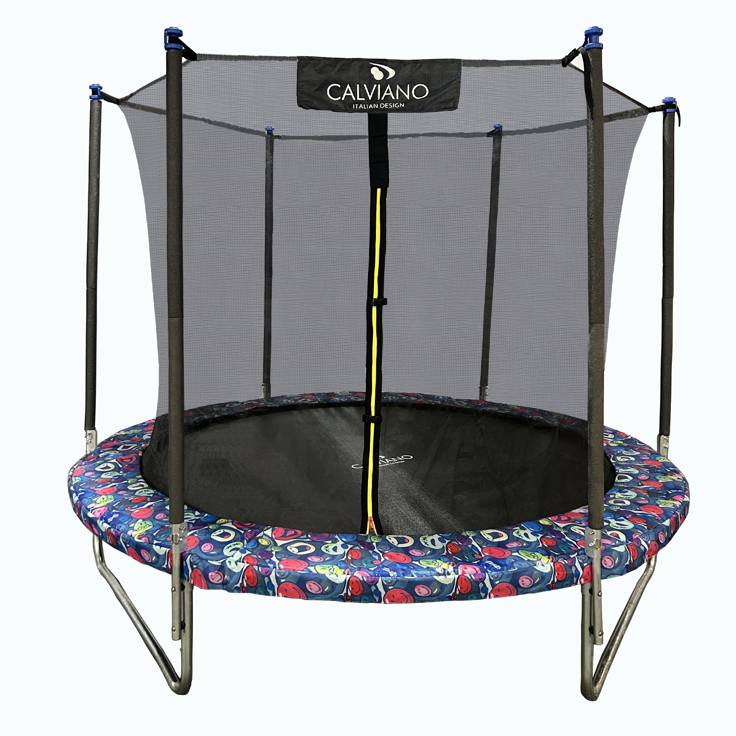 Батут пружинный с внутренней защитной сеткой Calviano smile 183 см - 6ft INSIDE складной - фото