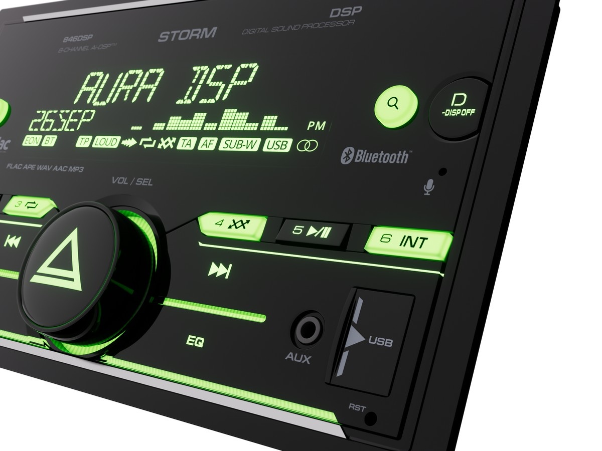 Автомобильный USB/Bluetooth процессорный ресивер AURA STORM-846DSP - фото3
