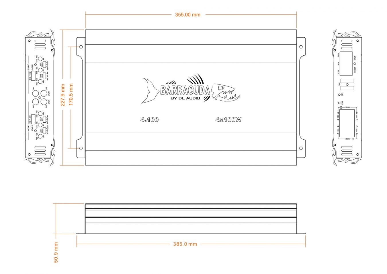 Автомобильный усилитель DL Audio Barracuda 4.100 - фото6