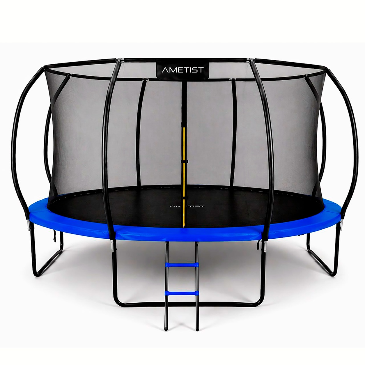 Батут AMETIST PRO Inside D435-14FT Blue/Orange с внутренней сеткой и лестницей - фото2