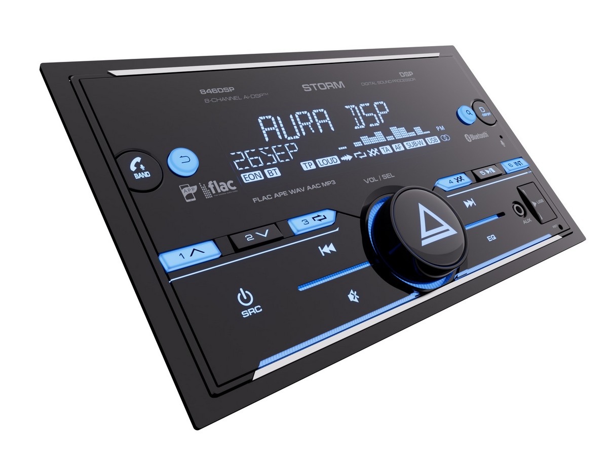 Автомобильный USB/Bluetooth процессорный ресивер AURA STORM-846DSP - фото