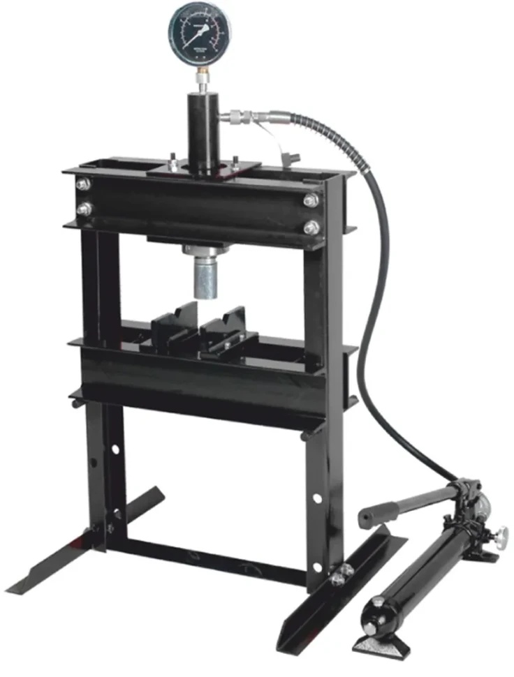 Пресс настольный гидравлический с манометром и выносным насосом 12т RockFORCE RF-12001 BIG - фото