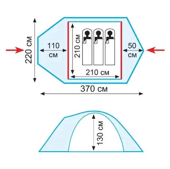Туристическая палатка Tramp Stalker 3 V2 - фото3