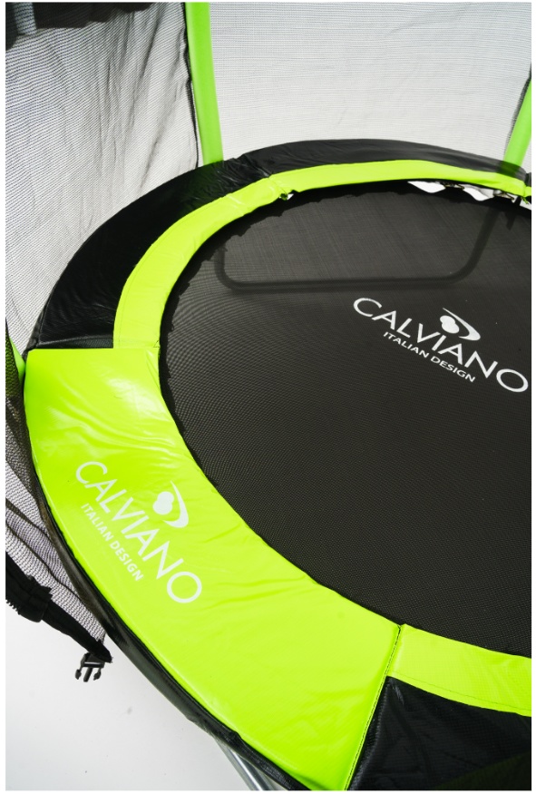 Батут пружинный с защитной сеткой Calviano 140 см - 4,5ft OUTSIDE MASTER GREEN - фото3